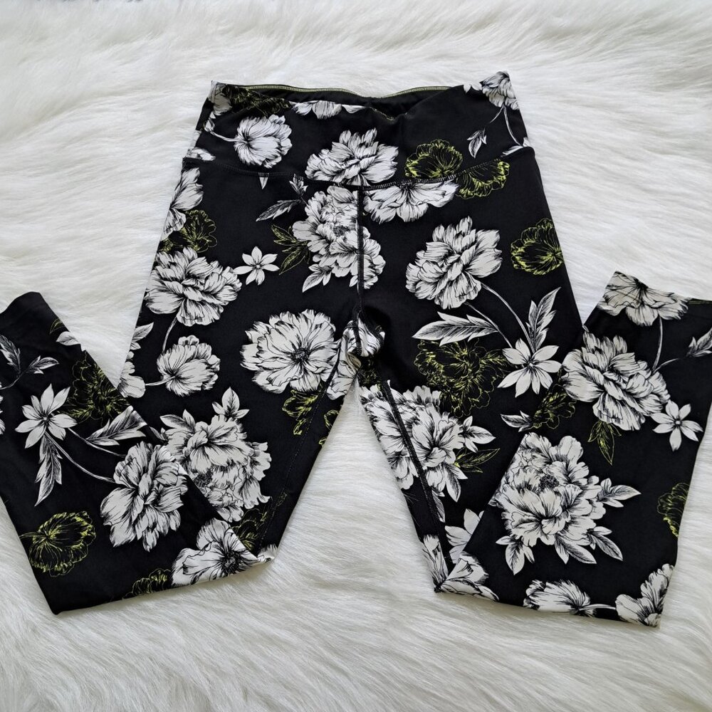 Calvin Klein Activewear Floral Ankle Leggings Size Medium